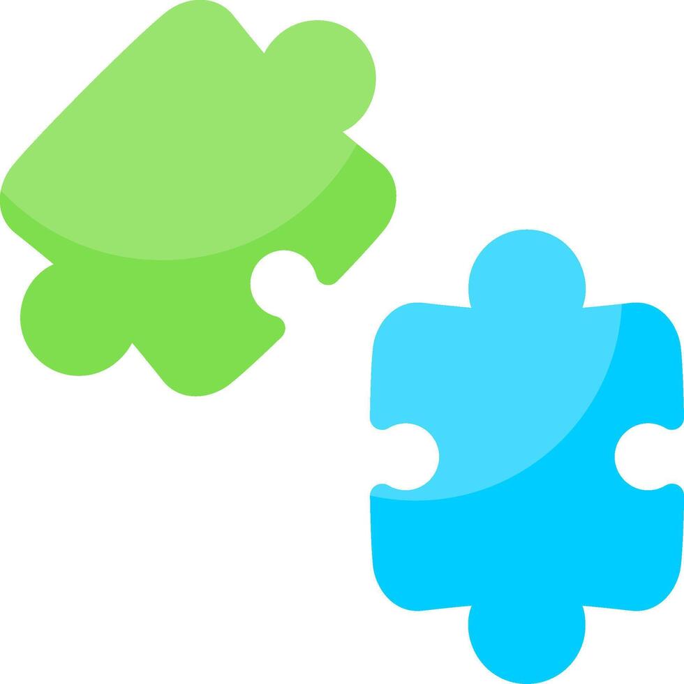 Puzzle Pieces Flat Icon vector