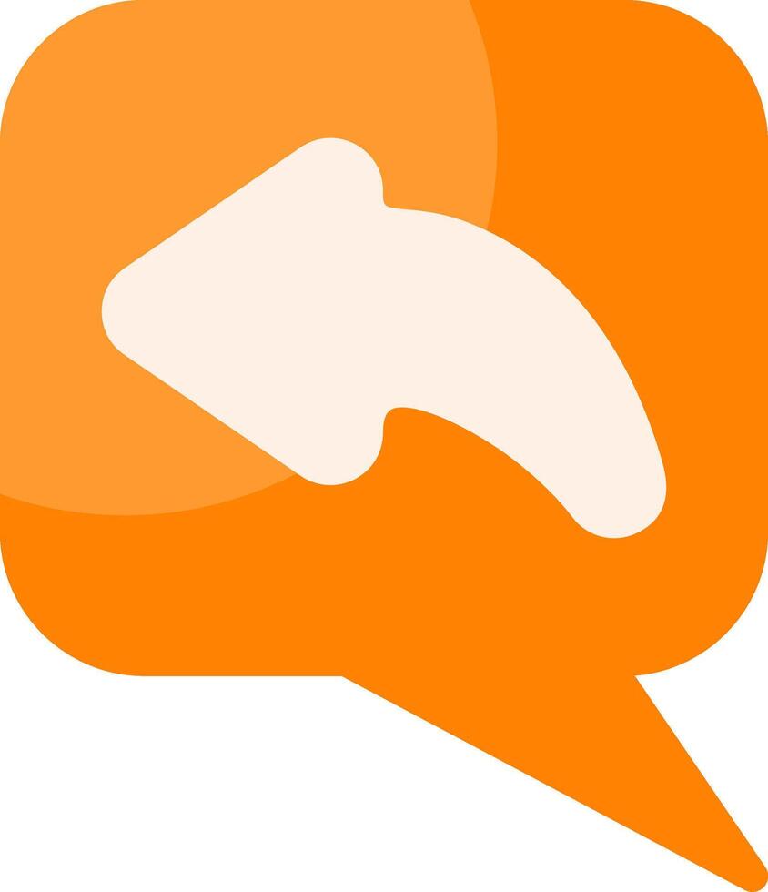 Reply Flat Icon vector