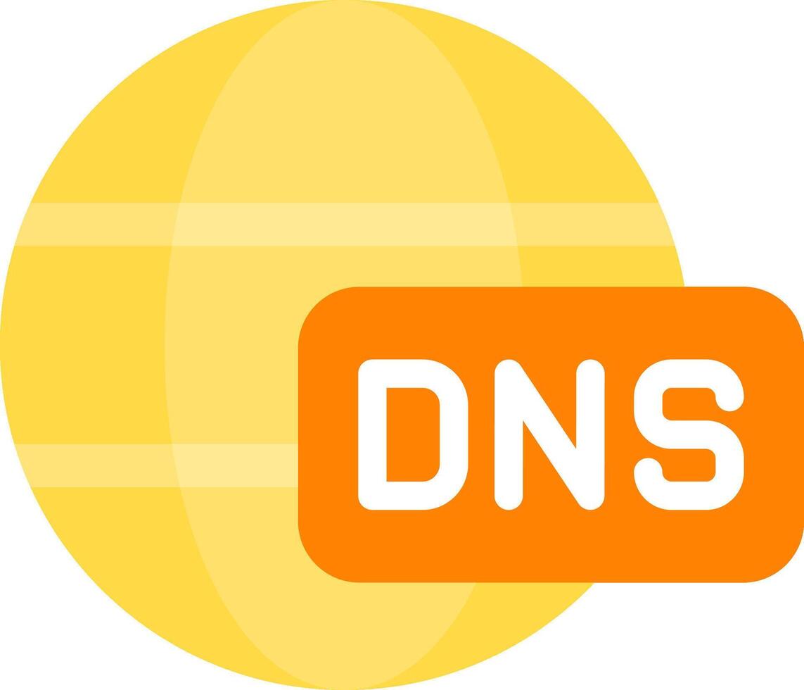 DNS Flat Icon vector