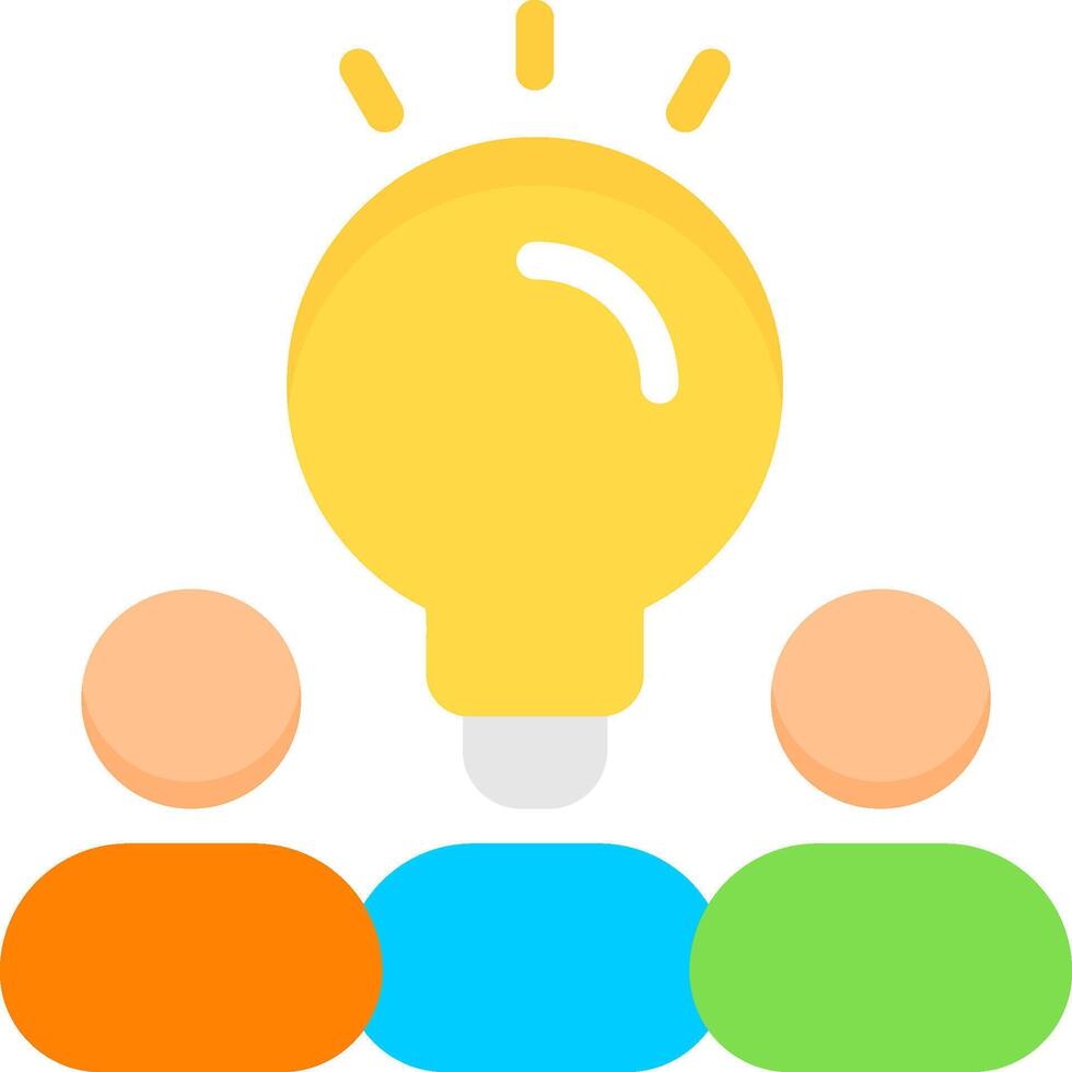 Creative Team Flat Icon vector