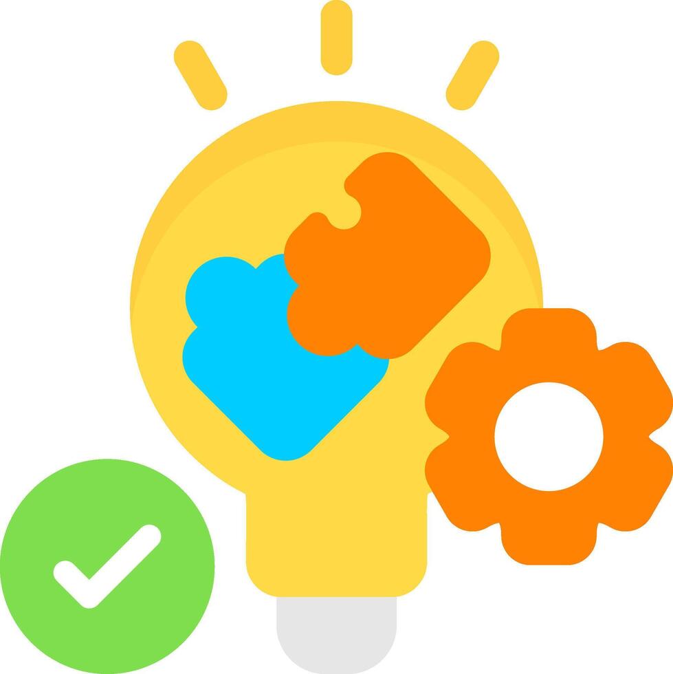 Problem Solving Together Flat Icon vector
