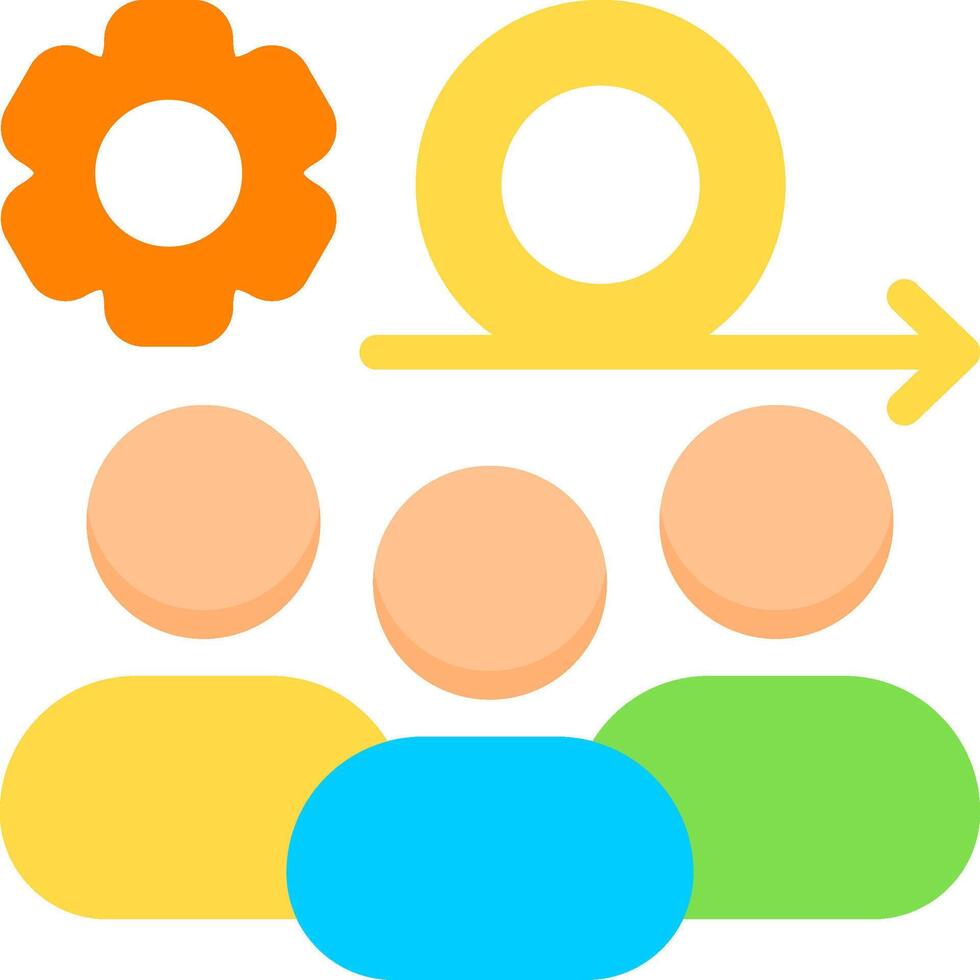 Agile Team Flat Icon vector