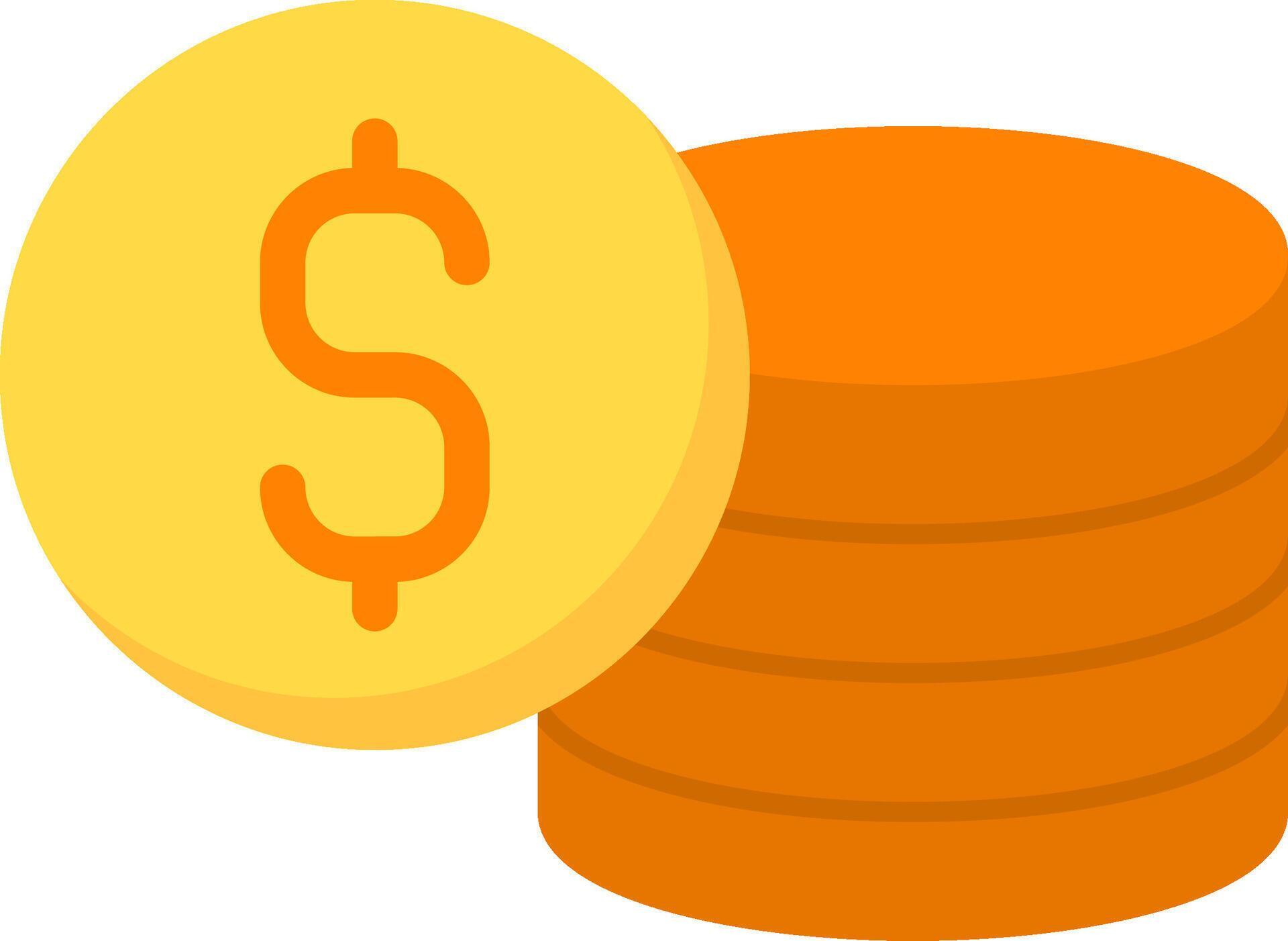 Coin Stack Flat Icon 66669158 Vector Art at Vecteezy