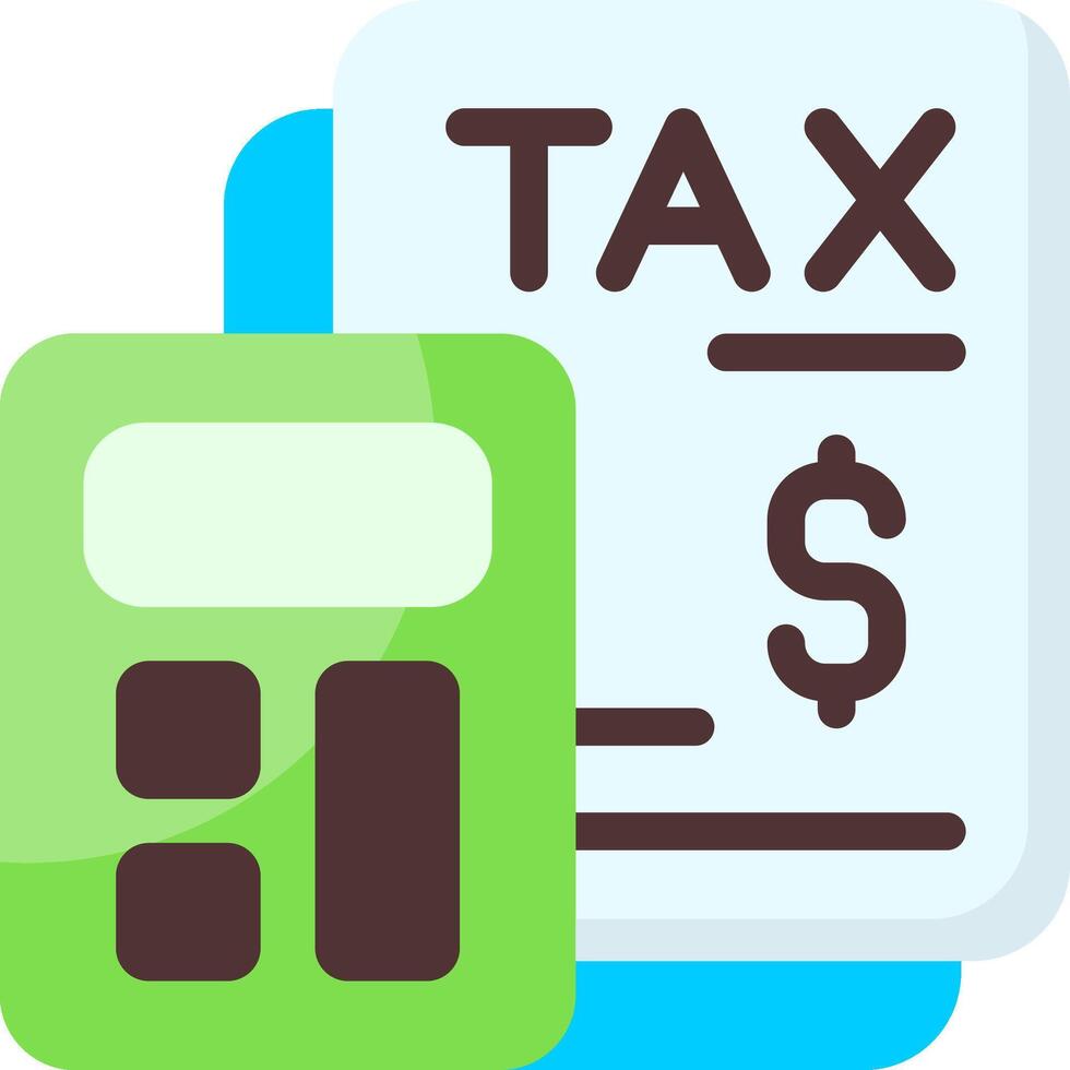 Tax Calculation Flat Icon vector