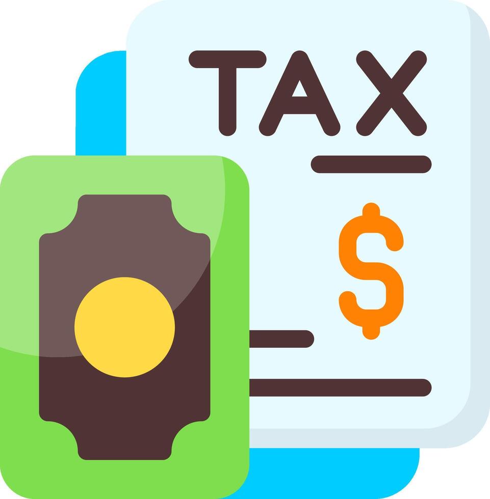 Tax Refund Flat Icon Design vector