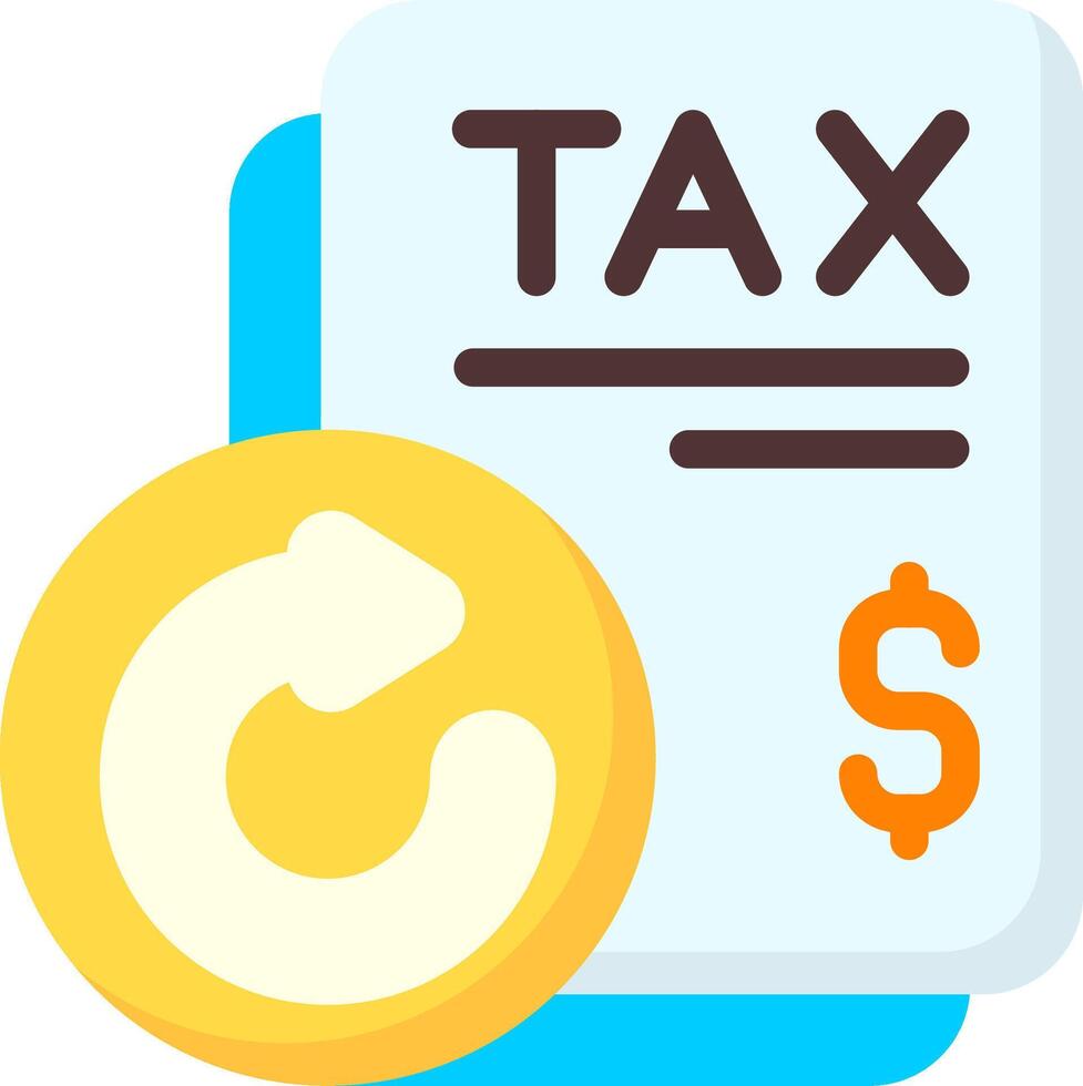Tax Return Flat Icon vector