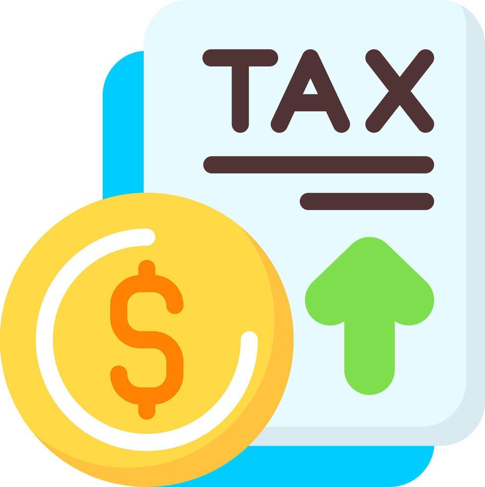Tax Refund Flat Style Icon vector