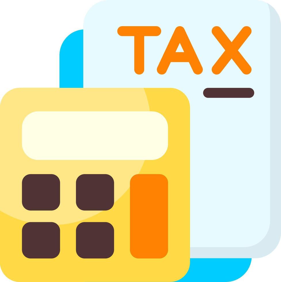 Tax Calculator Flat Icon vector