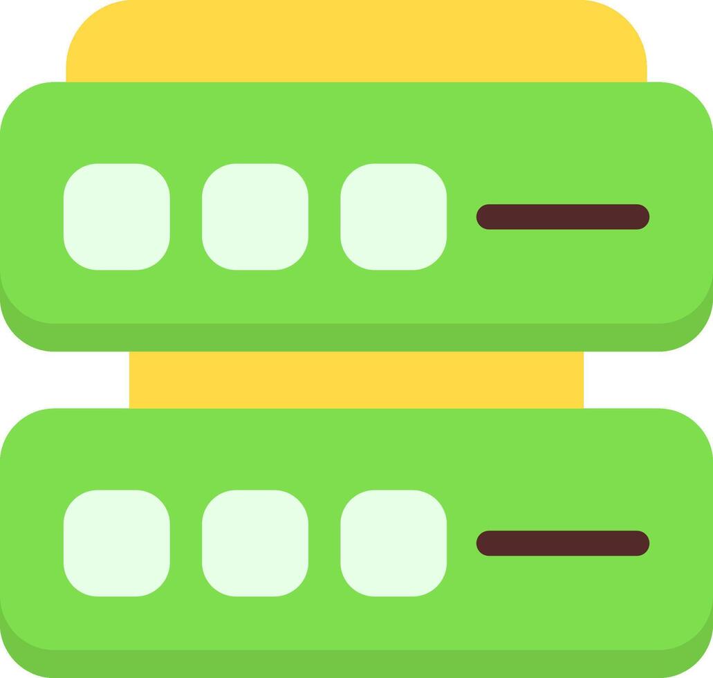 Server Colorful Icon Design vector