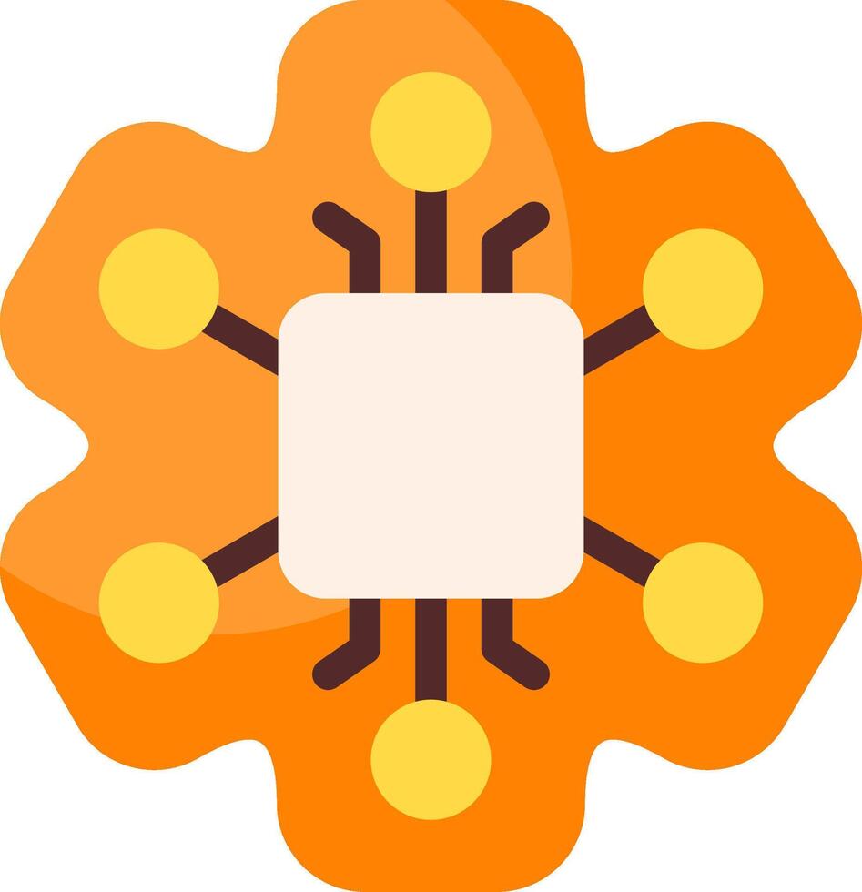 Machine Learning Colorful Icon Design vector