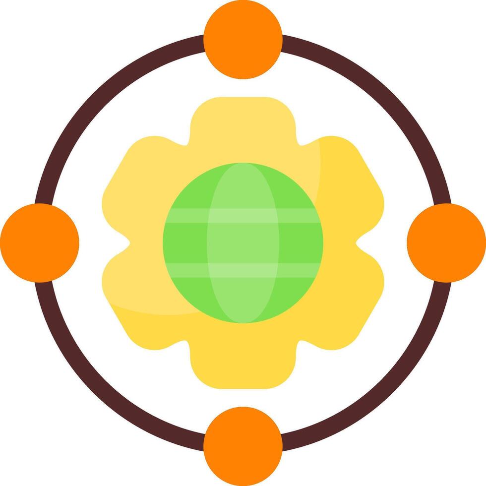 Digital Transformation Colorful Icon vector