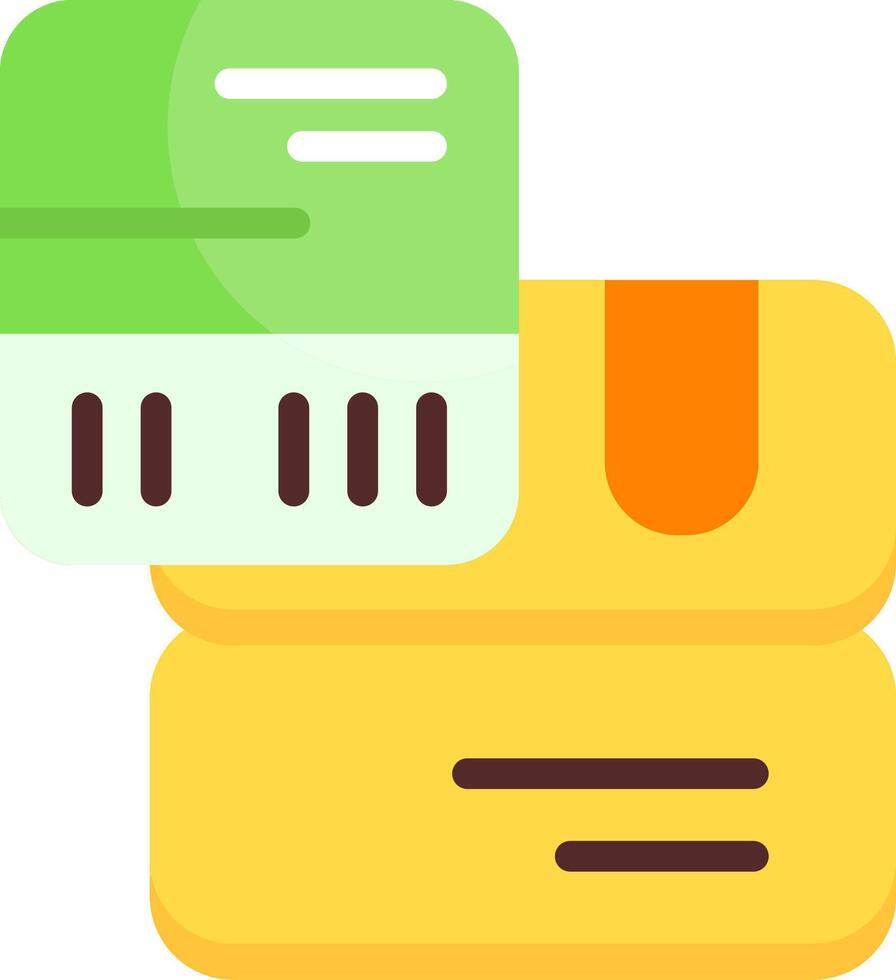 Shipping Label Flat Icon vector