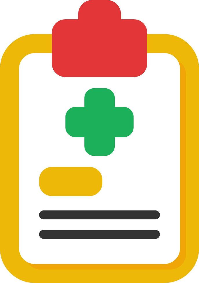 Medical Clipboard Flat Icon vector