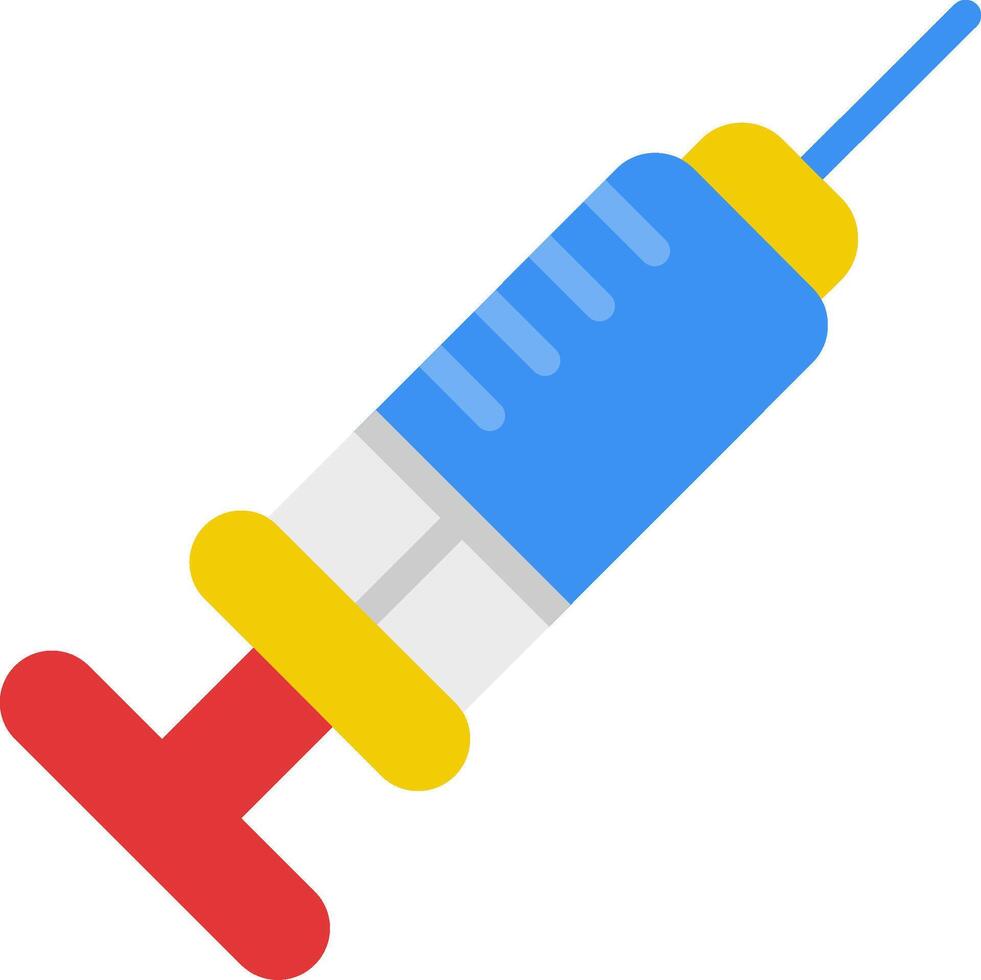 Vaccine Syringe Flat Icon vector