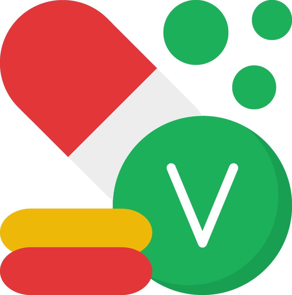Vitamins Flat Icon vector