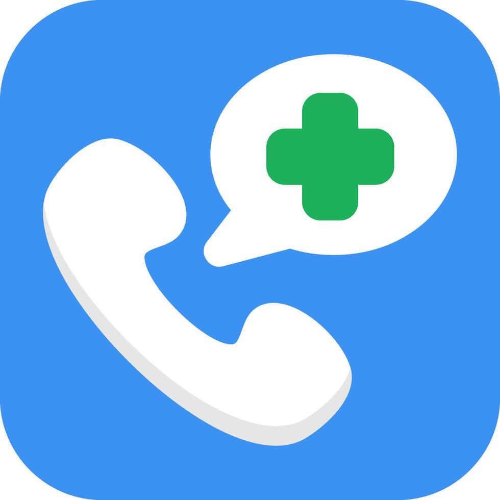 Emergency Call Button Flat Icon vector