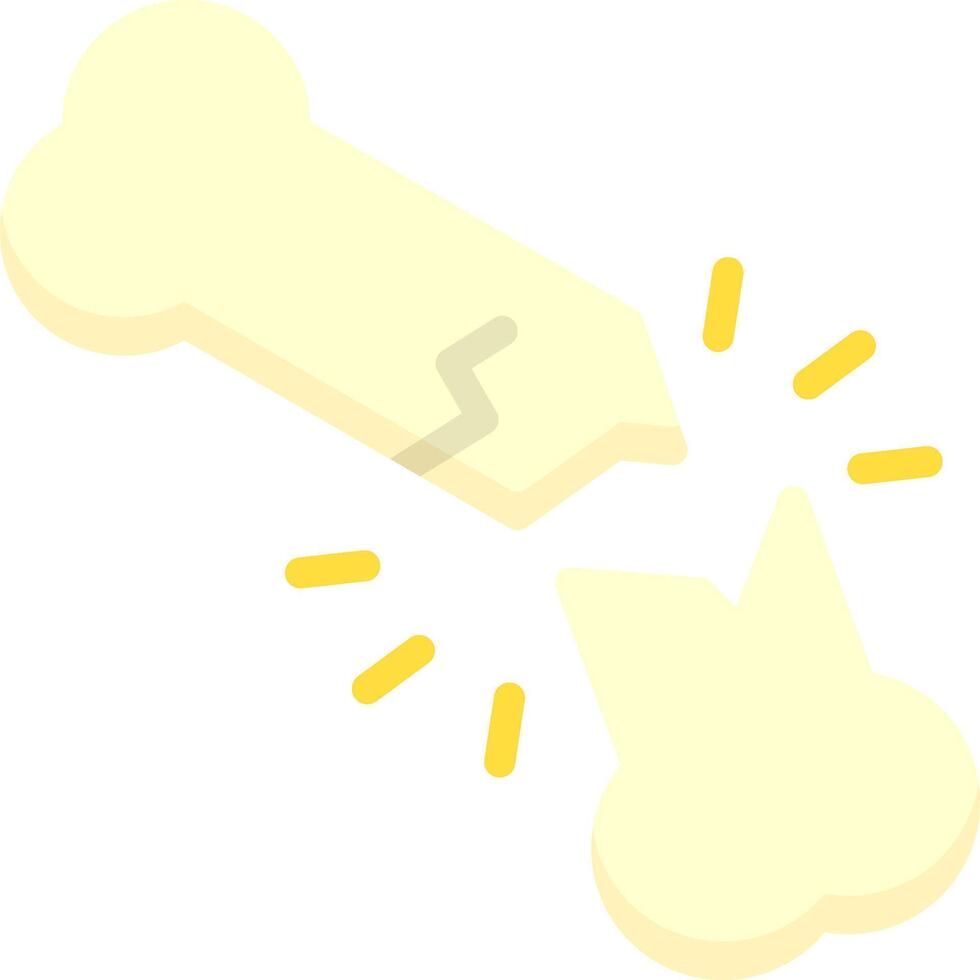 Broken Bone Flat Icon vector