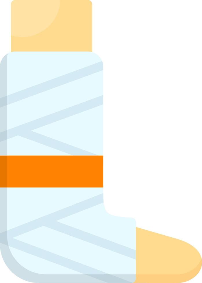 Broken Leg Flat Icon vector