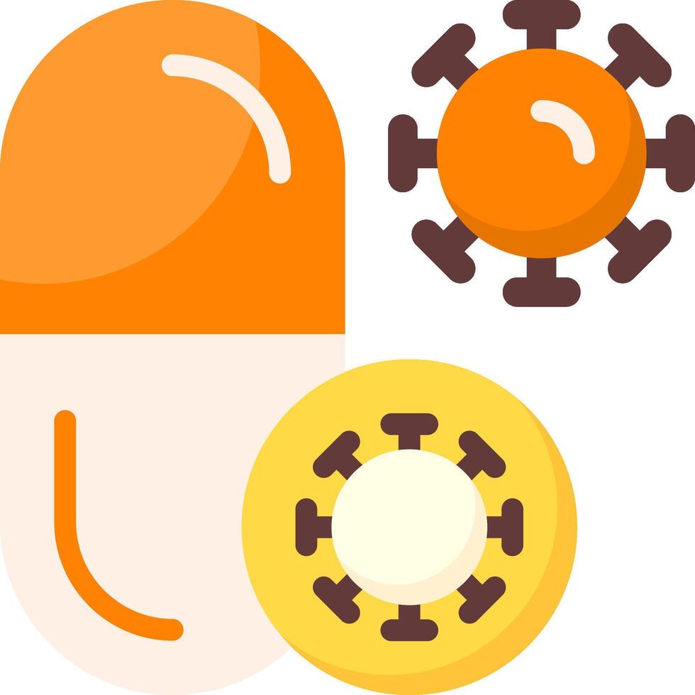Antibiotic Flat Icon vector
