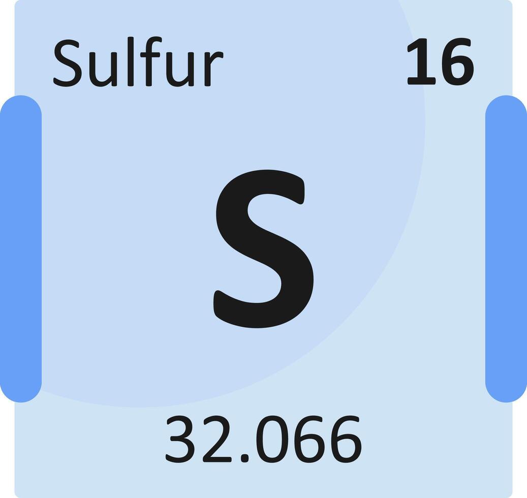 Sulfur Periodic Table Icon vector
