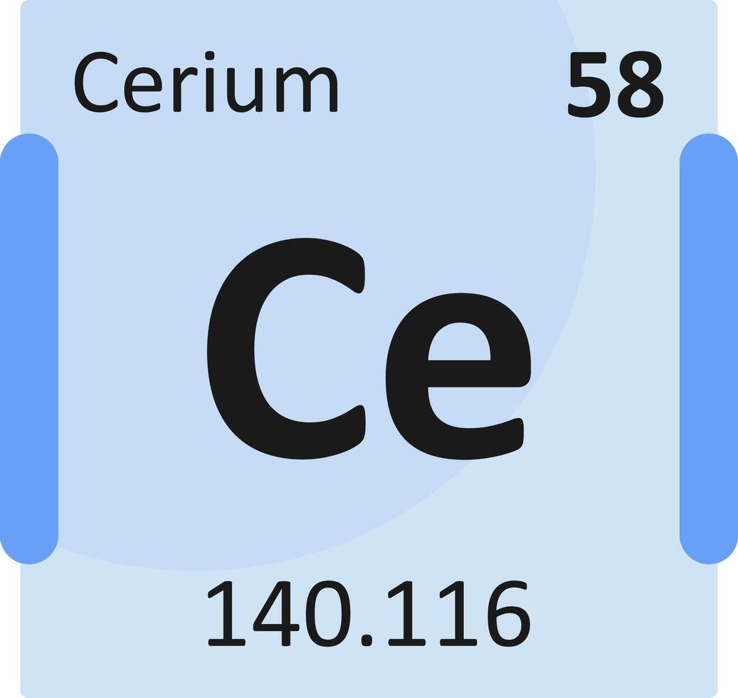 Cerium Flat Icon vector