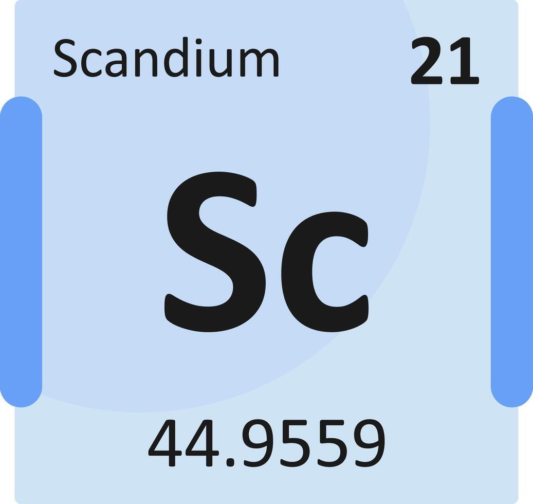 Scandium Flat Icon vector