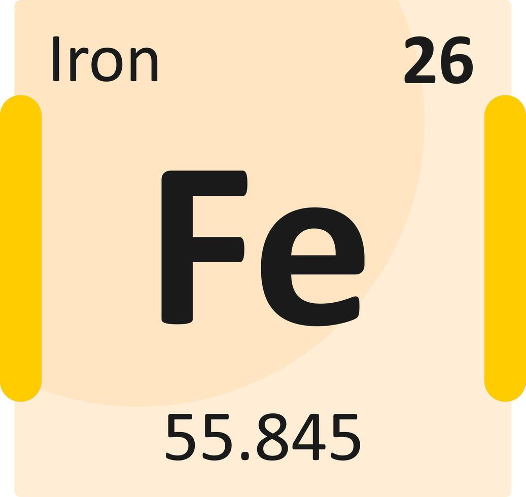 Iron Periodic Table Icon vector