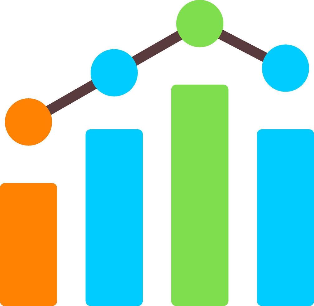 Analytics Bar Chart Icon vector