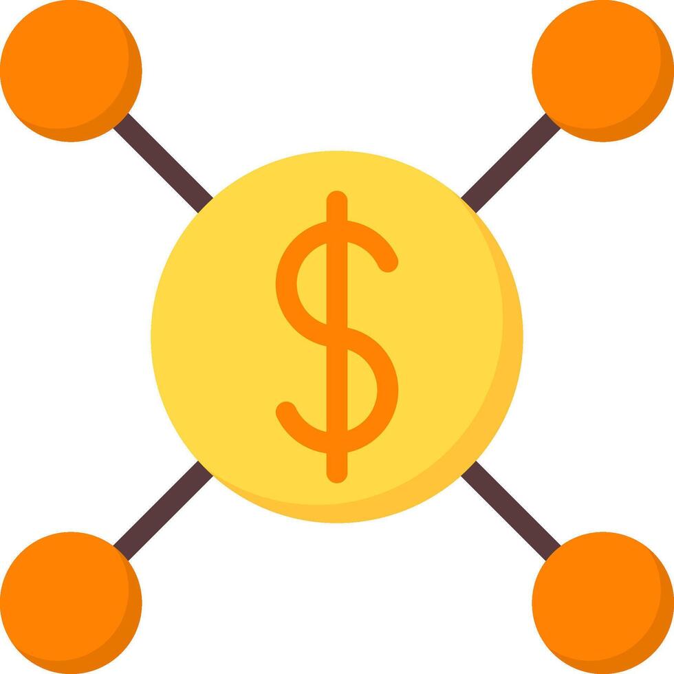 Business Coin Flat Icon vector
