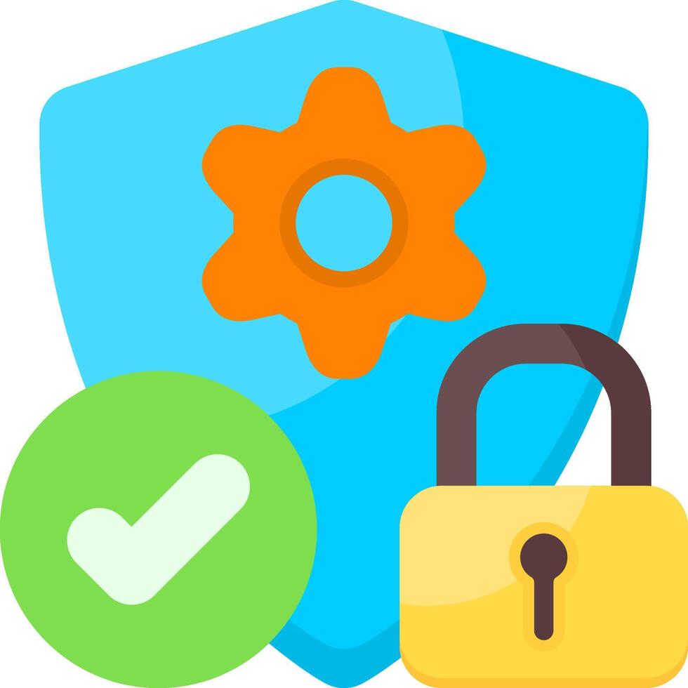Security Check Flat Icon vector