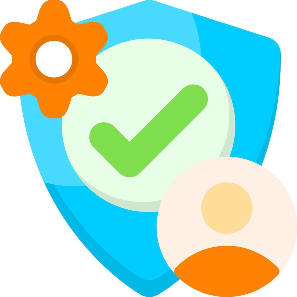 Privacy Shield Flat Icon vector