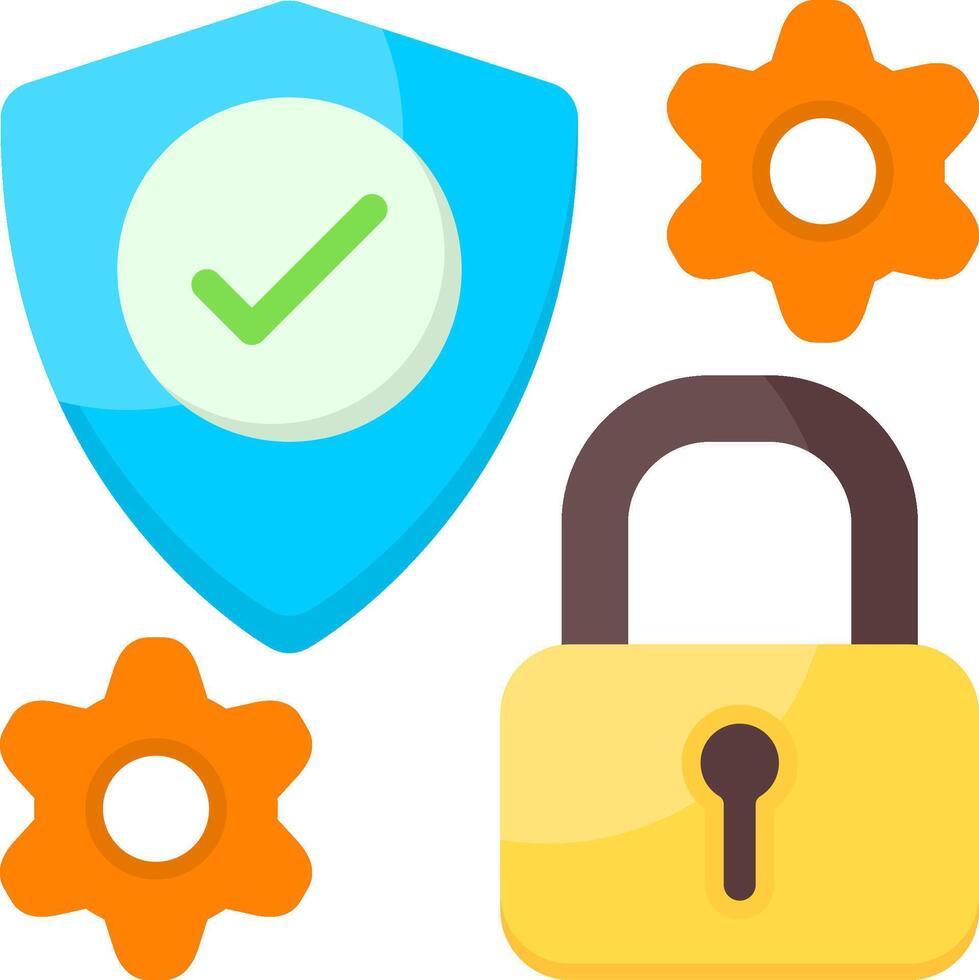 Security Settings Flat Icon vector