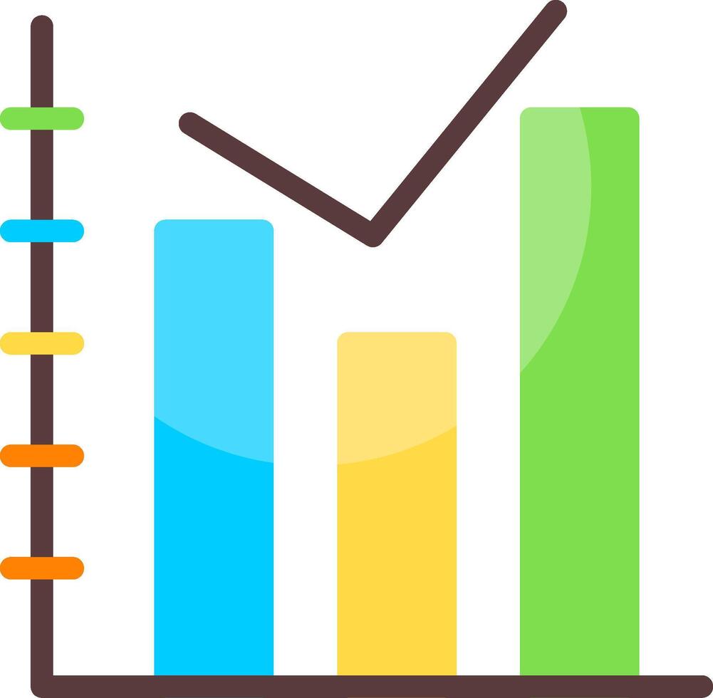 Bar Chart Flat Icon vector