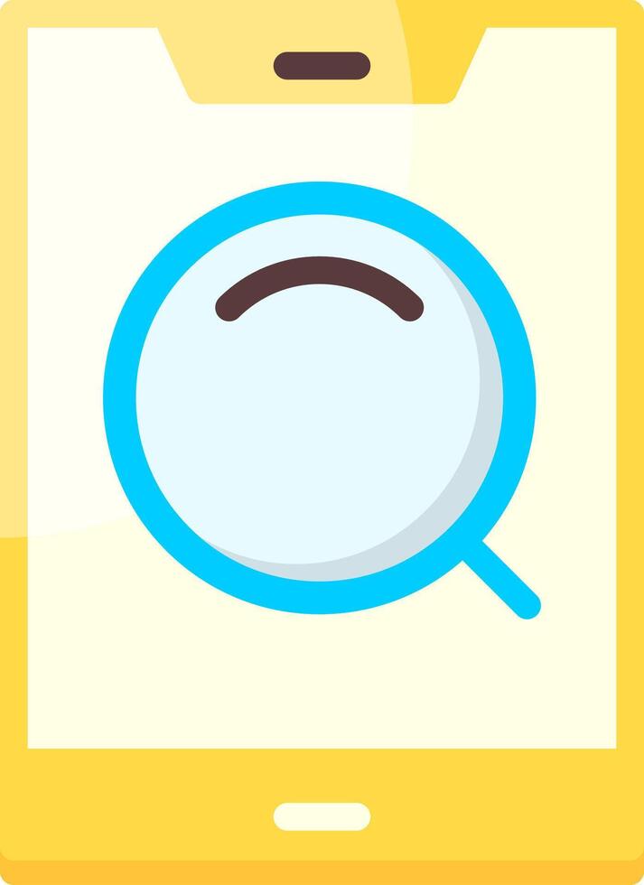 Mobile Search Flat Icon vector