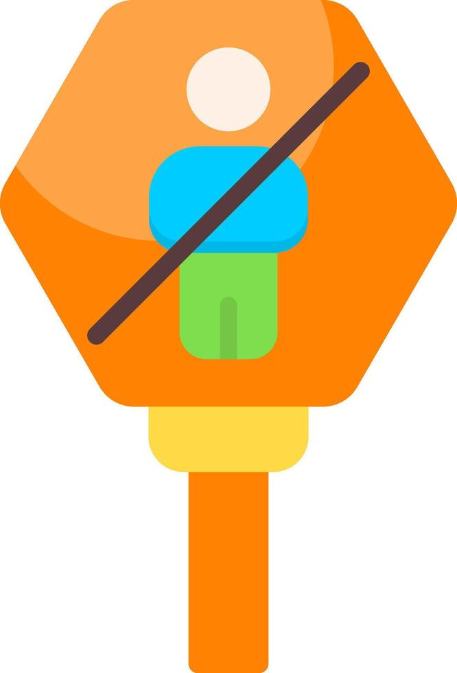 No standing Flat Icon vector