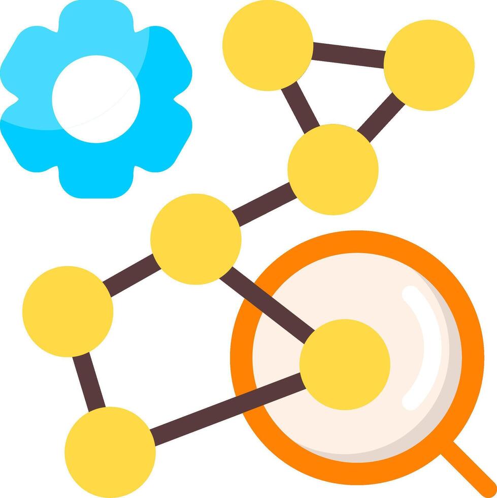Clustering Flat Icon vector