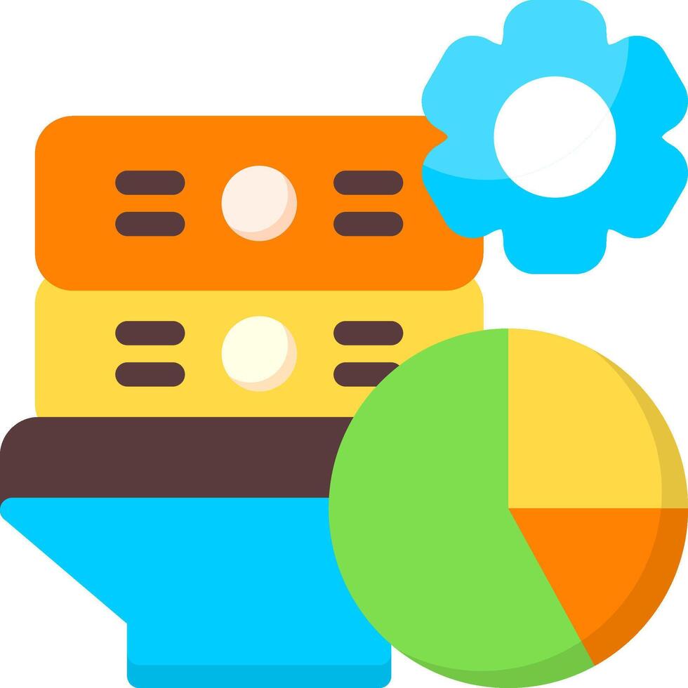 Data Wrangling Flat Icon vector