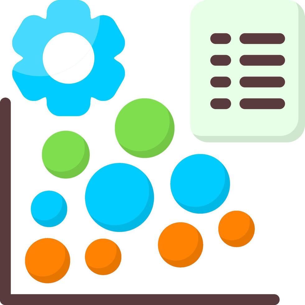 K Means Clustering Flat Icon vector