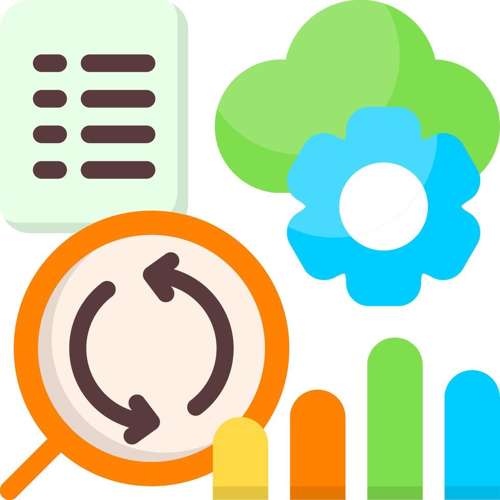 Model Training Flat Icon vector