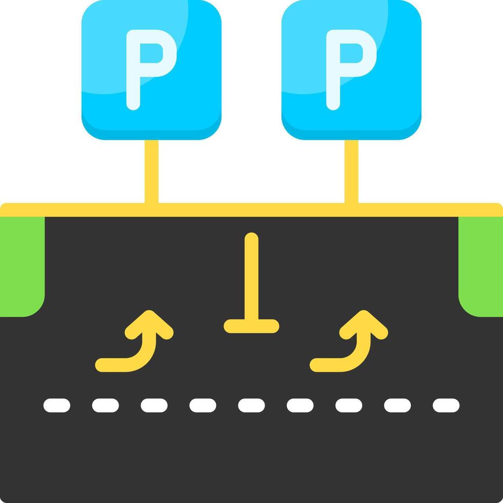 Parallel parking Flat Icon vector