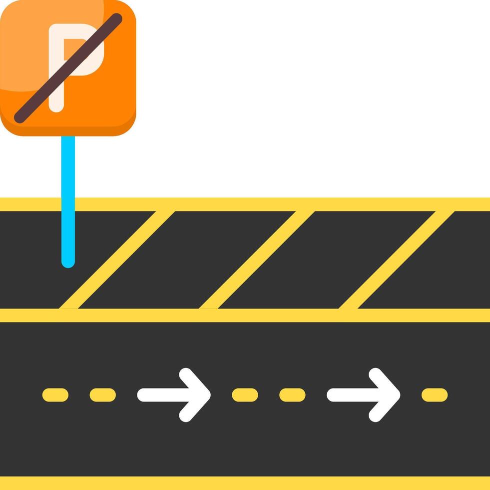 Loading zone Flat Icon vector
