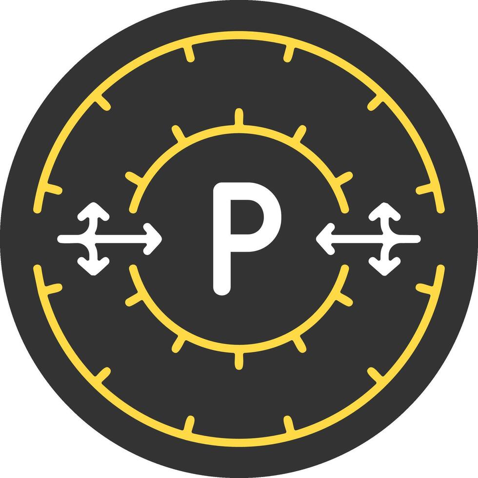 Parking circle Flat Icon vector