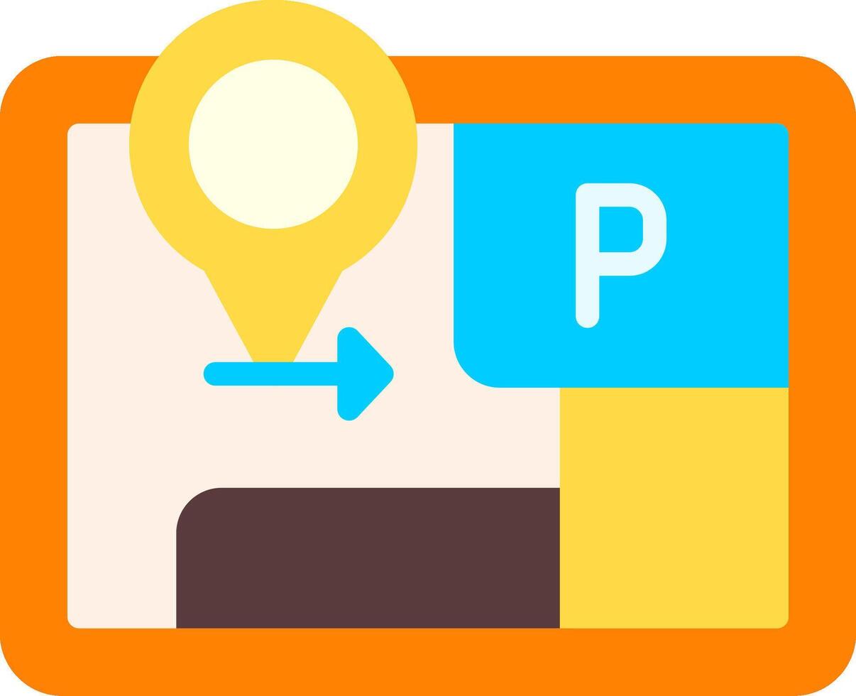 Parking map marker Flat Icon vector