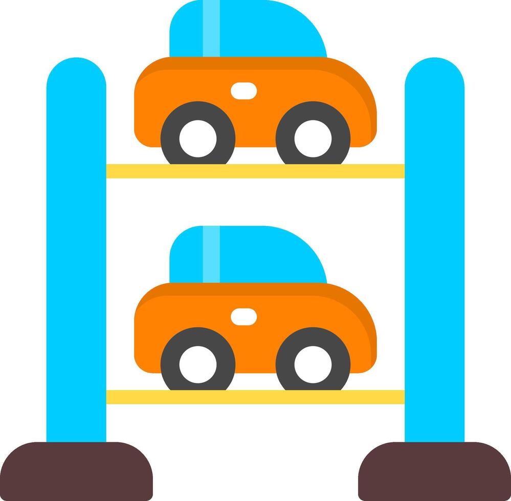 Multi level parking Flat Icon vector