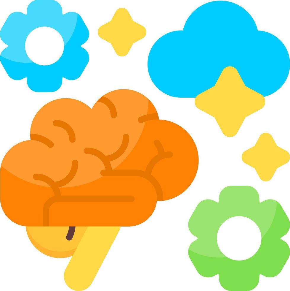 Imaginative Thinking Flat Icon vector