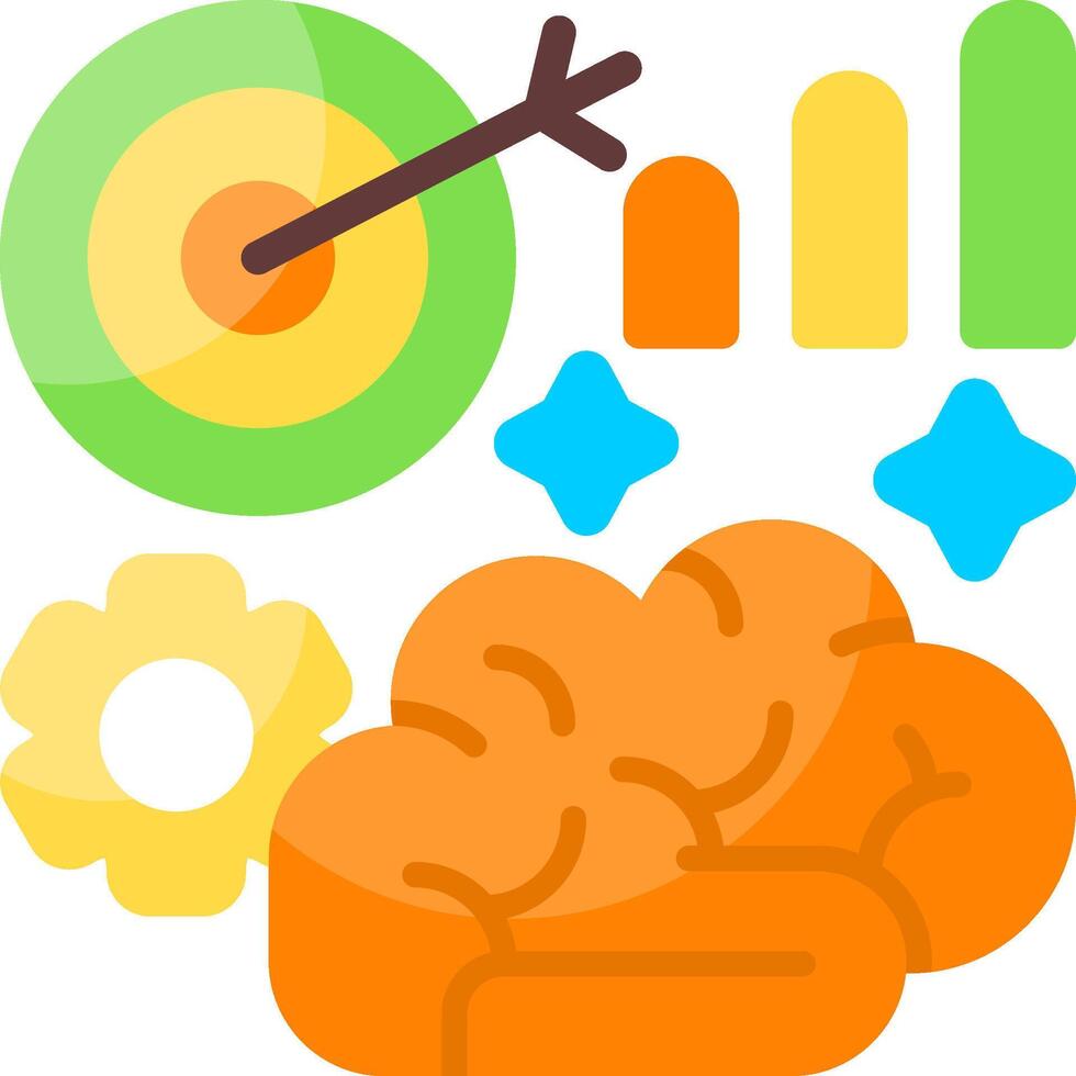 Self Motivation Flat Icon vector