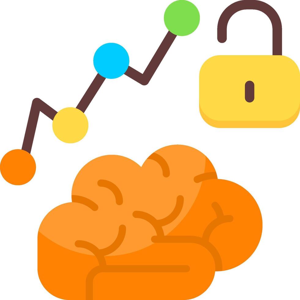 Growth Mindset Flat Icon vector