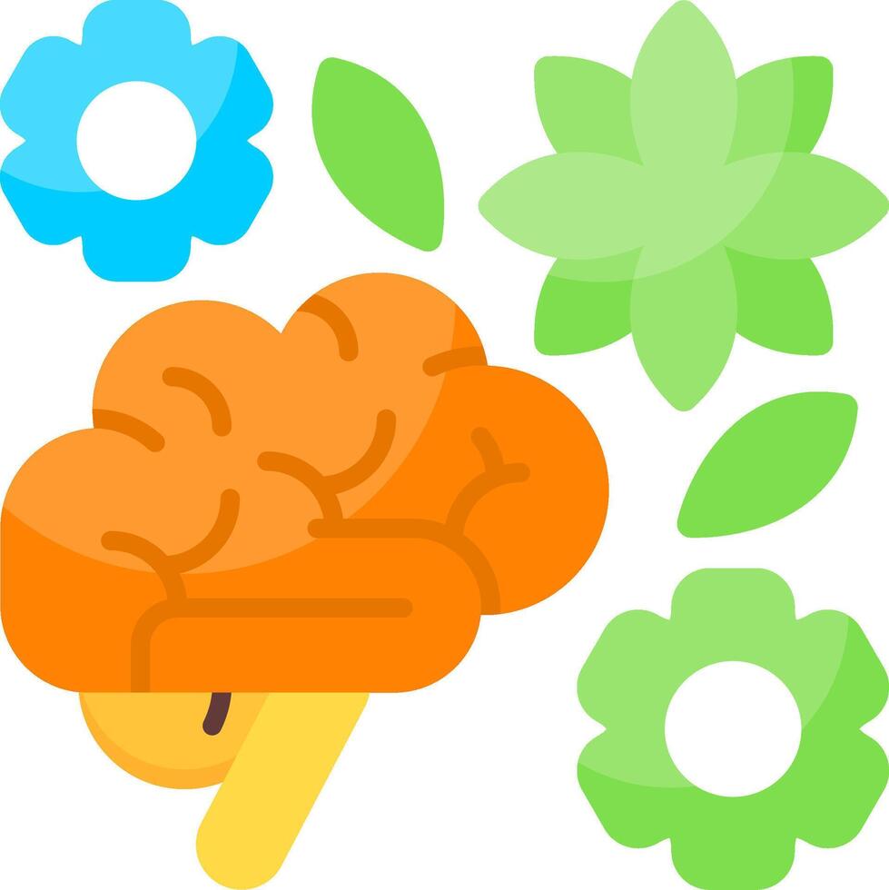 Mindfulness and Focus Flat Icon vector