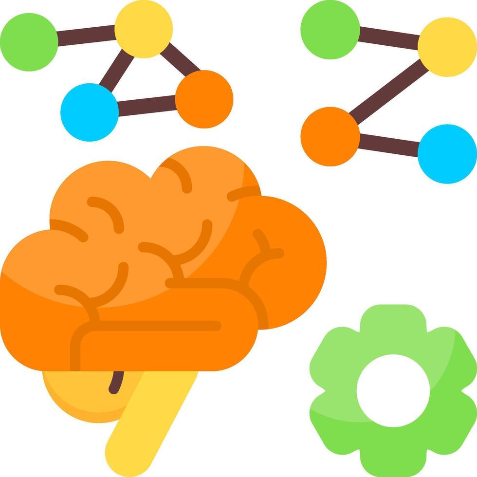 Human Awareness Process Flat Icon vector