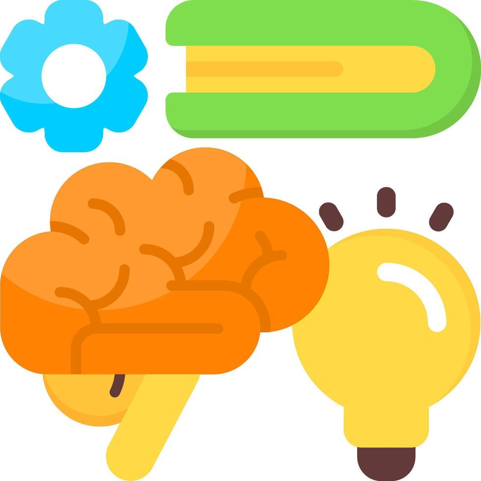 Knowledge Retention Flat Icon vector